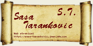 Saša Taranković vizit kartica